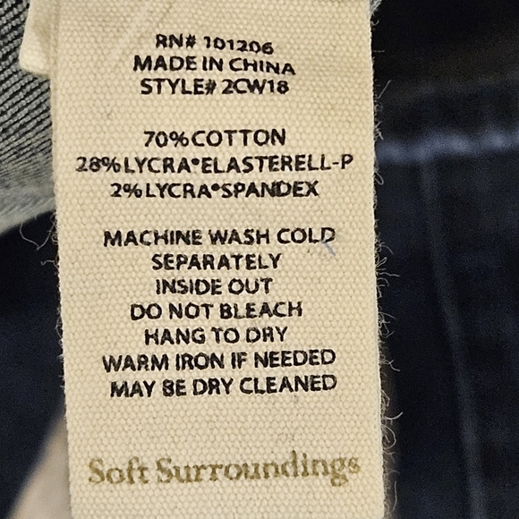 Soft Surroundings SZ S Ultimate Denim Hi Rise Pull On Boot Cut Stretch Jeans - Picture 7 of 13